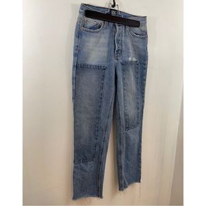 Urban Outfitters BDG Slim Straight High Rise Patchwork Jeans 100% Cotton 26
